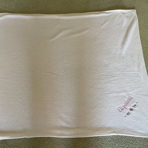 Baby Blanket Pink Fleece Personalized "Elizabeth", 36"x30", soft and warm